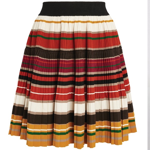 WEEKEND MAX MARA Striped Pleated Skirt size M